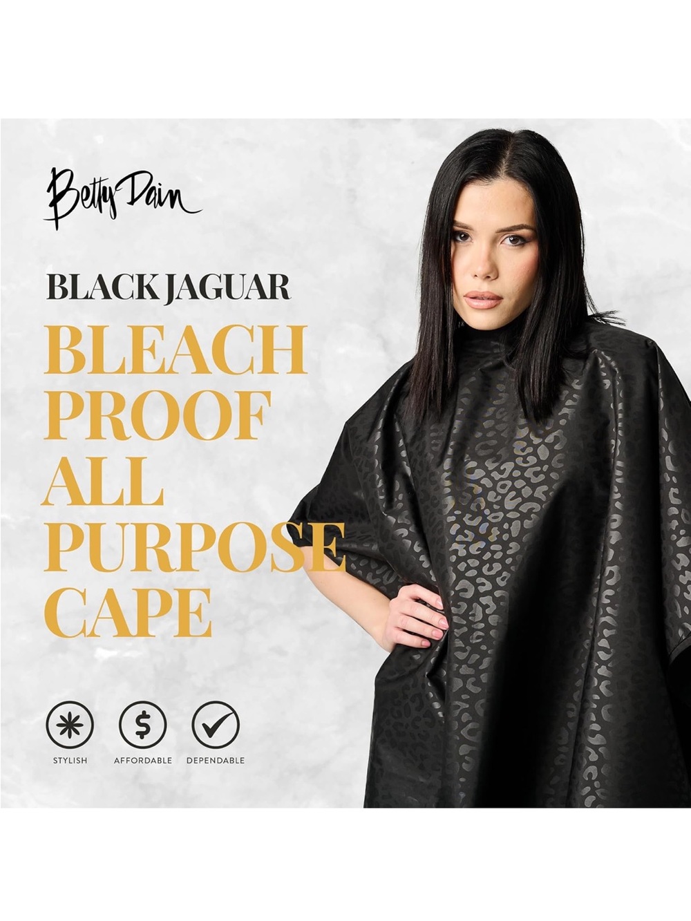 Black Jaguar Bleach-Proof All-Purpose Cape